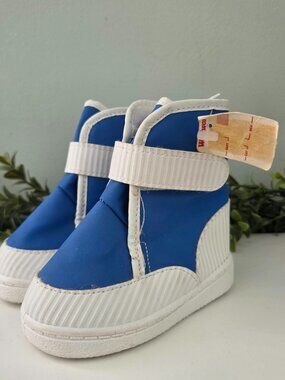 Vintage Woolworth Baby Boy Blue Winter Snow Boots Size 2 Made In USA New With Ta
